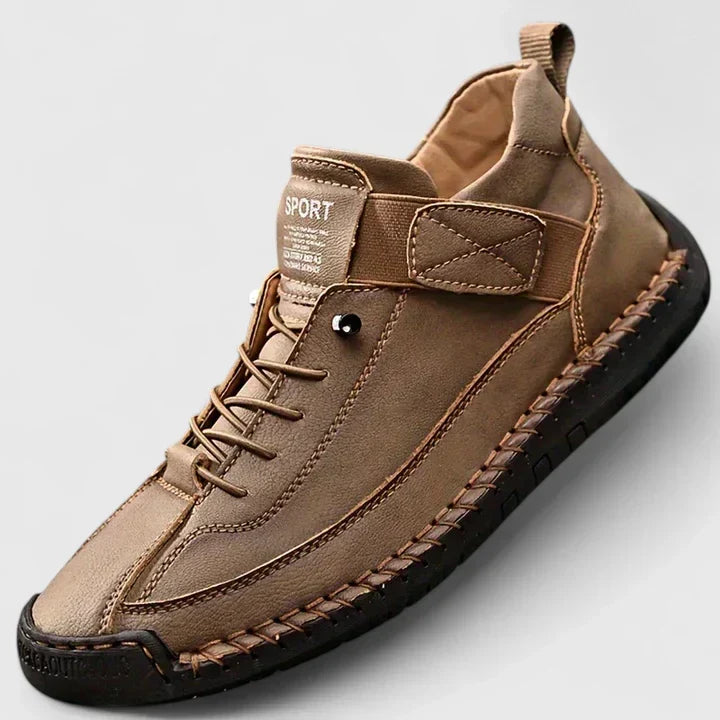 Women's strap sneakers with lace-up fronts and stitched soles