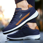 Men's colourblock trainers with contrast stripe and layered sole