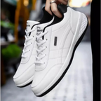 Men's colourblock trainers with contrast stripe and layered sole