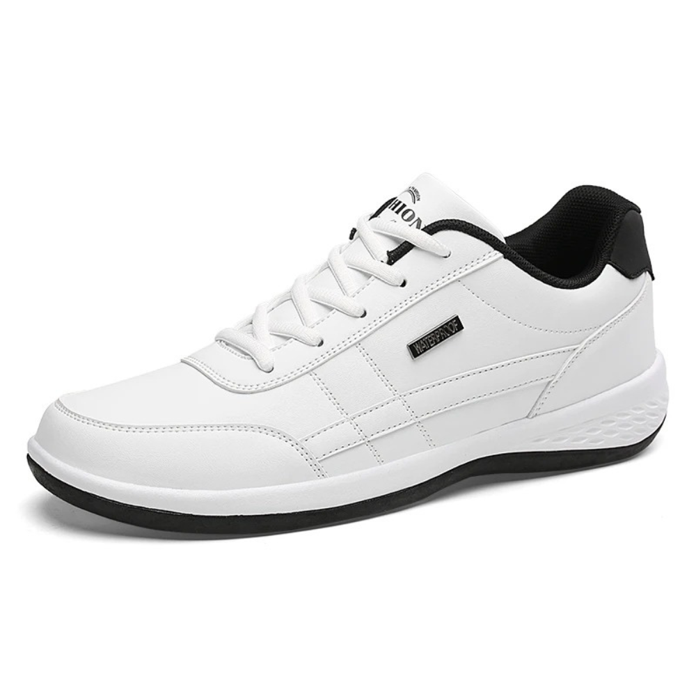 Men's colourblock trainers with contrast stripe and layered sole