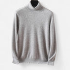 Men's plain turtleneck sweater with long sleeves