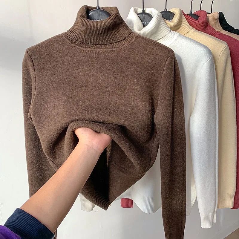 loose-fit-warm-sweater-voor-vrouwen-bruin