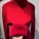 Women's plain turtleneck sweater with long sleeves