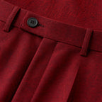 Men's two-piece single-breasted suit with notched lapels and tailored trousers