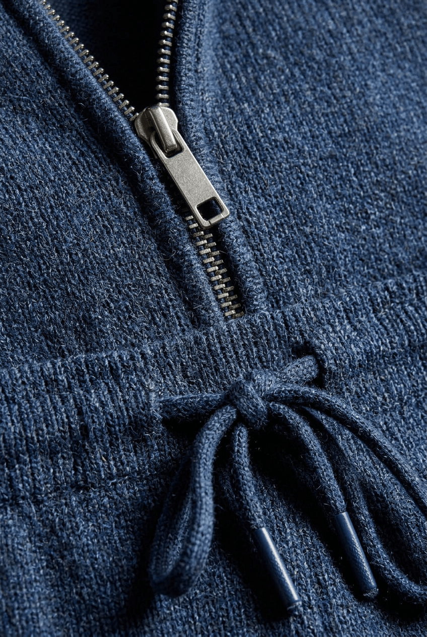 Men's knitted tracksuit set with zip jacket and joggers