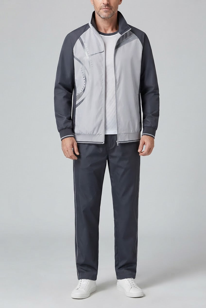 Men's Two-Piece Track Jacket and Trousers Set