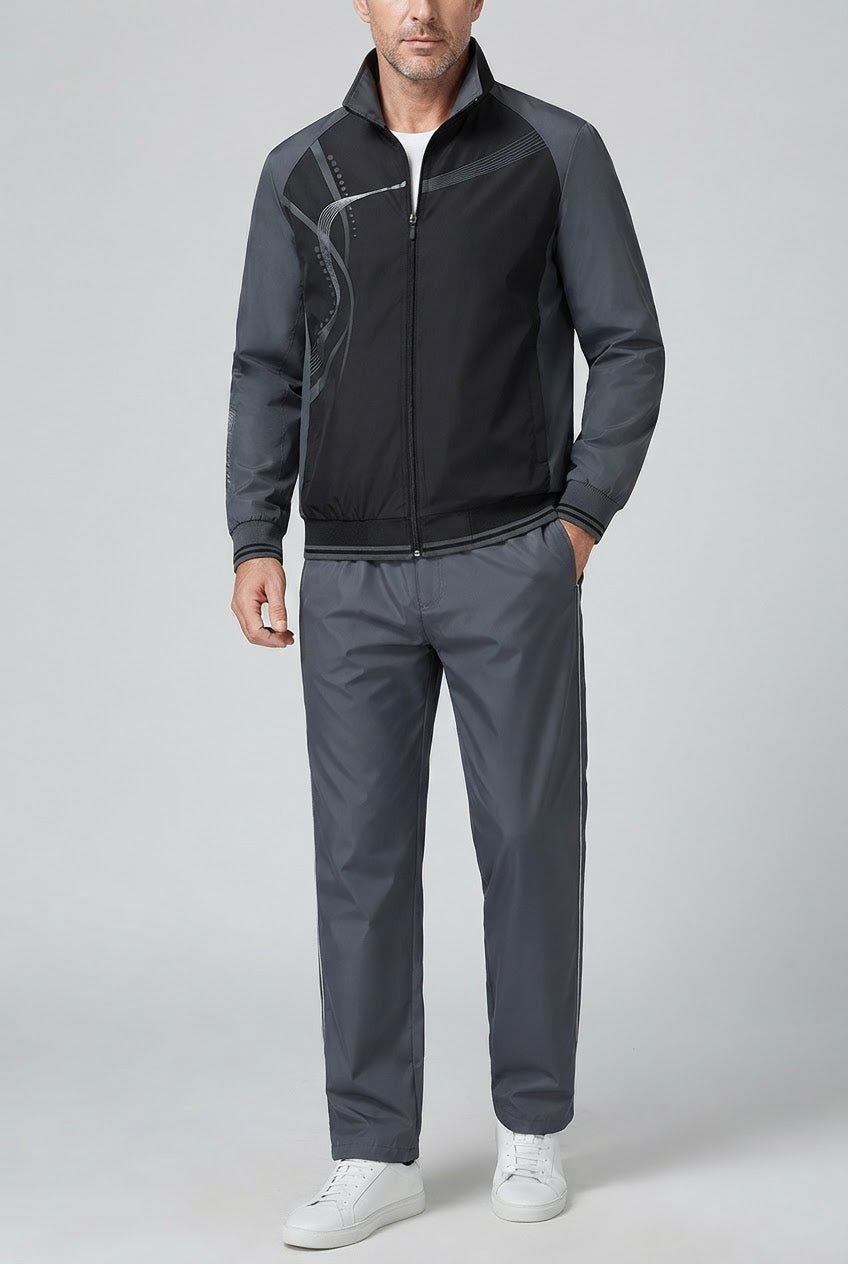 Men's Two-Piece Track Jacket and Trousers Set