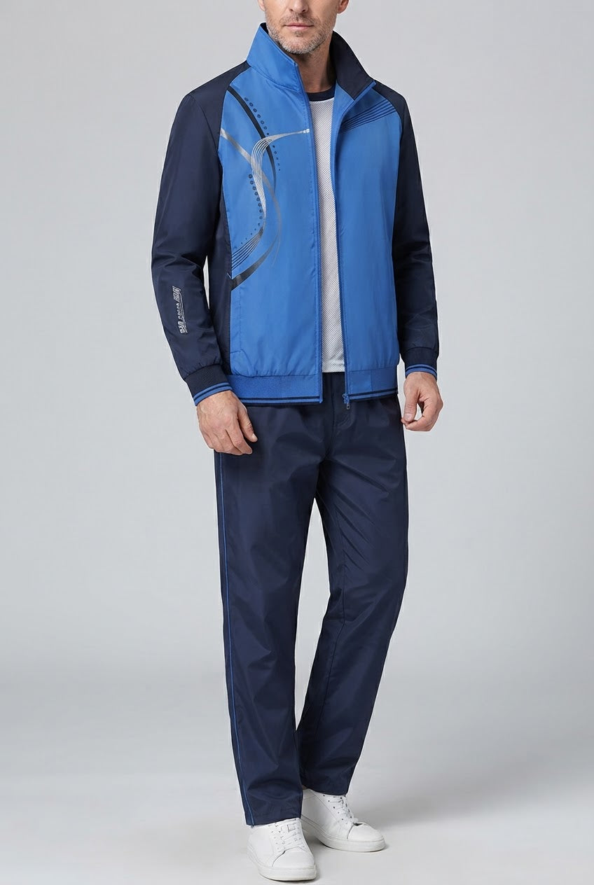 Men's Two-Piece Track Jacket and Trousers Set