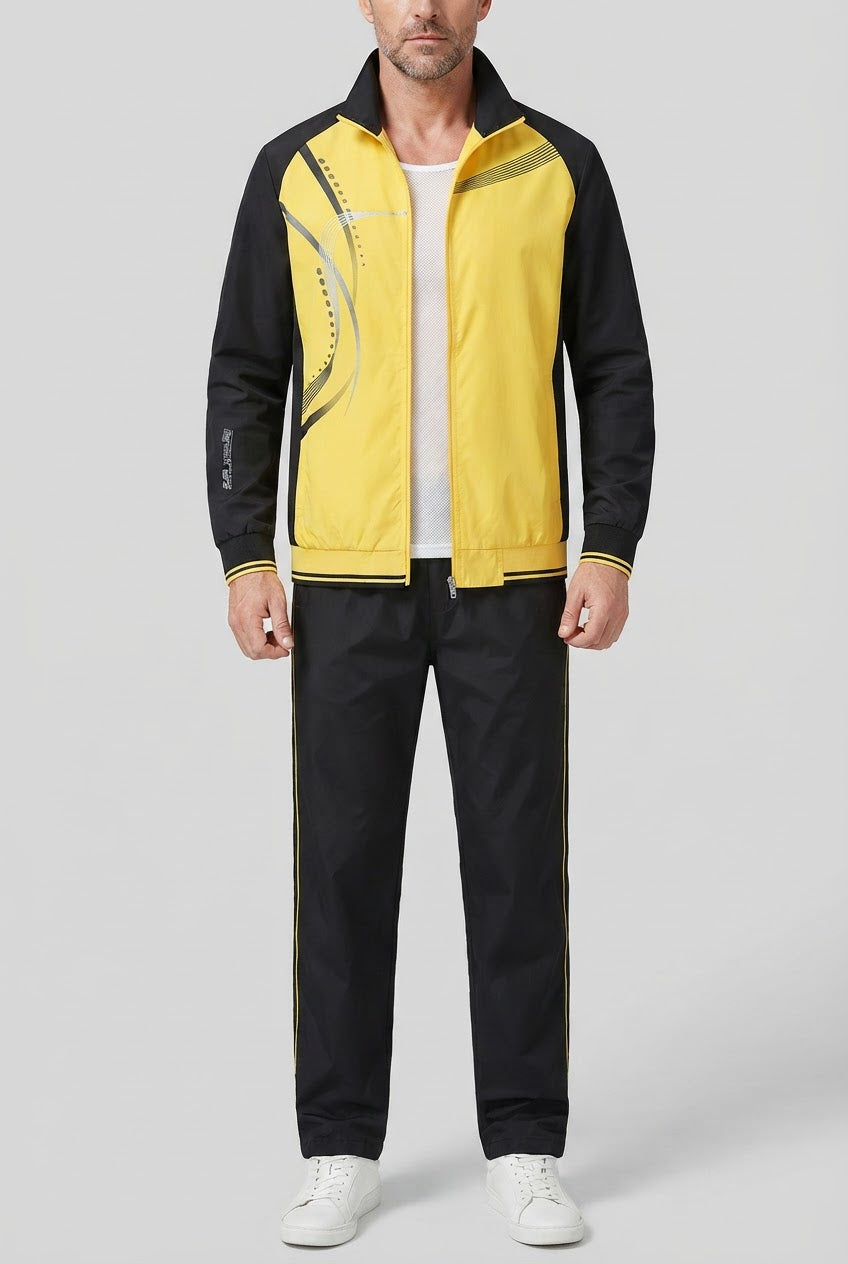Men's Two-Piece Track Jacket and Trousers Set