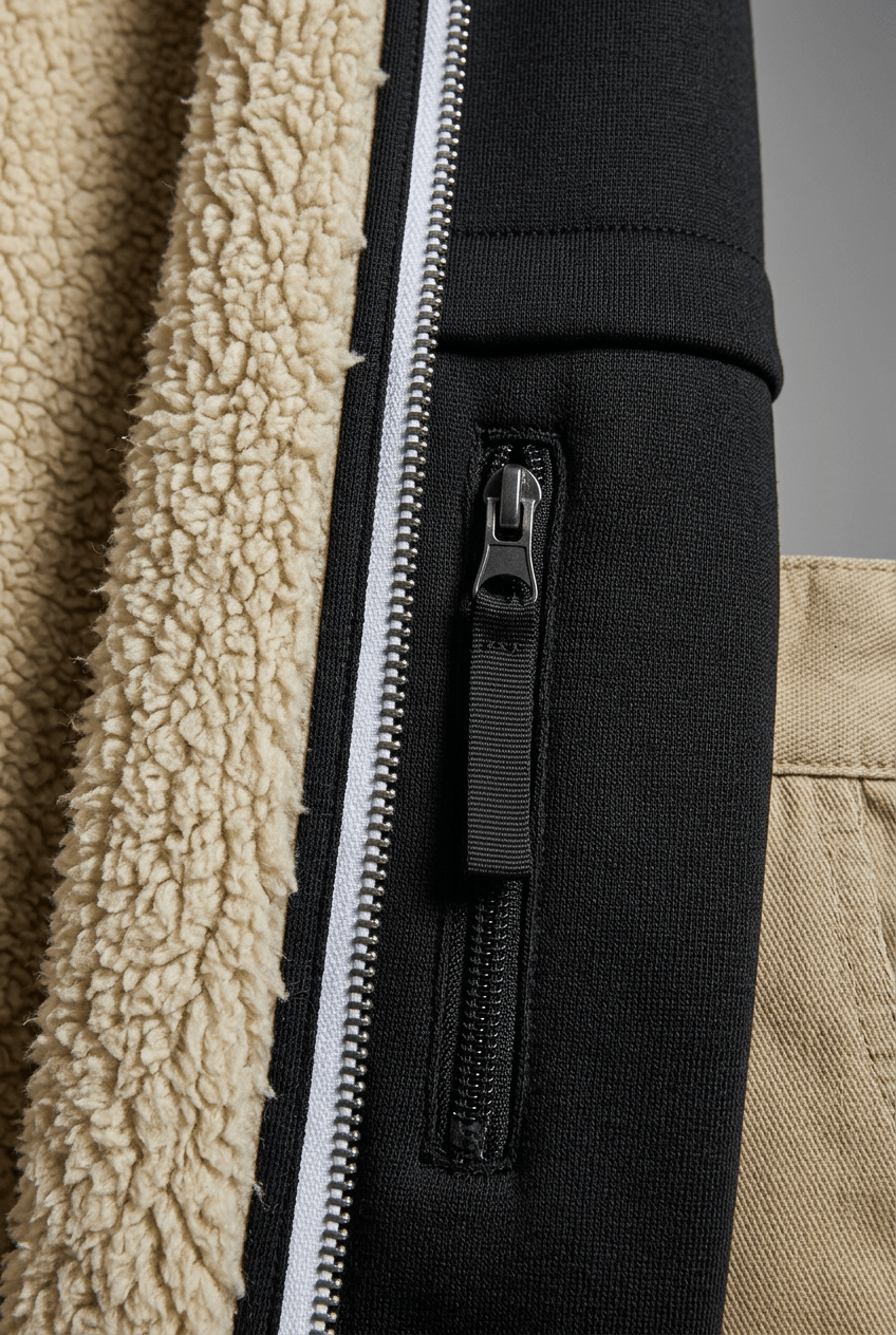 Men's Sherpa Lined Zip-Up Hoodie