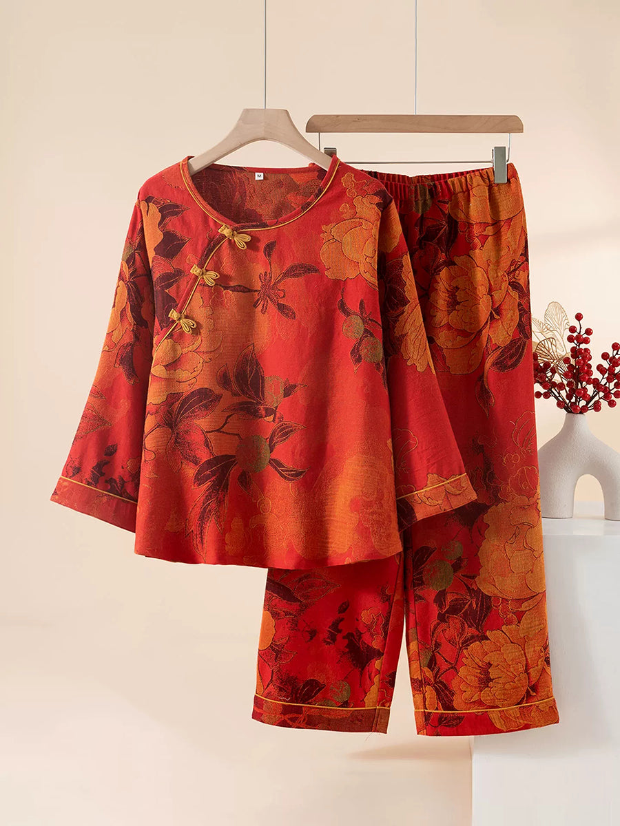 Women's Floral Print Pyjama Set