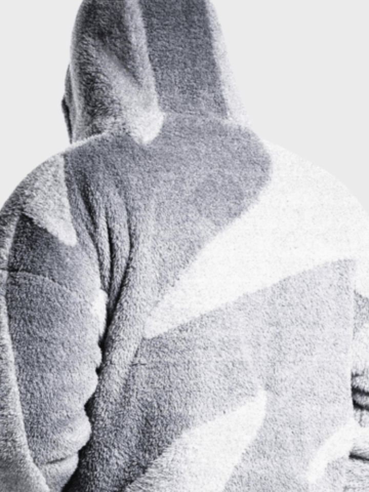 Men's Hooded Two-Tone Fleece Jacket