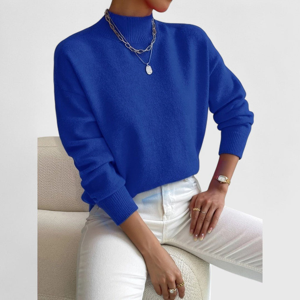 Women's sage green roll neck jumper