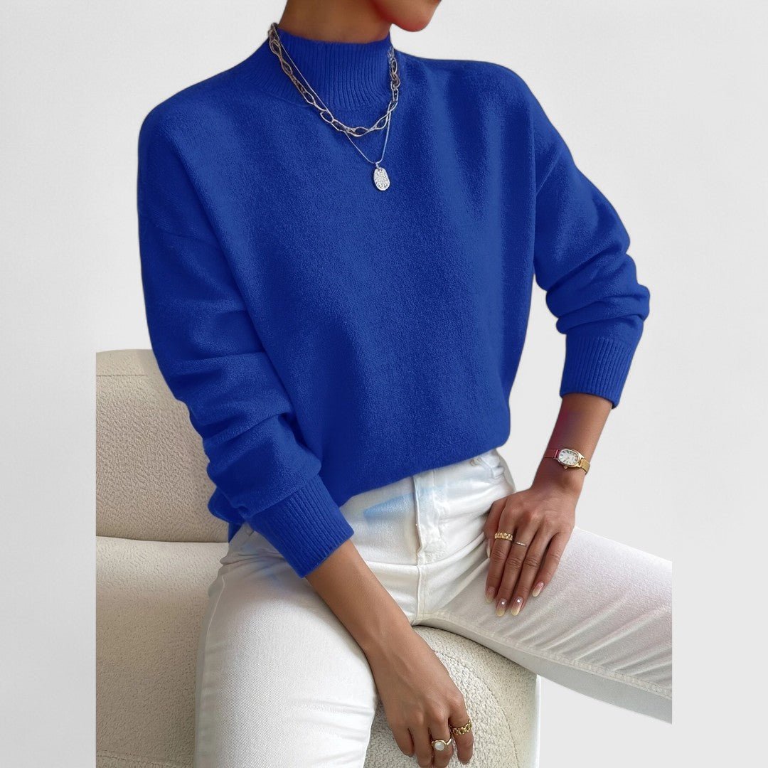 Women's sage green roll neck jumper