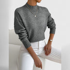 Women's sage green roll neck jumper