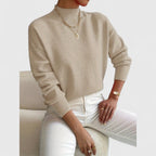 Women's sage green roll neck jumper