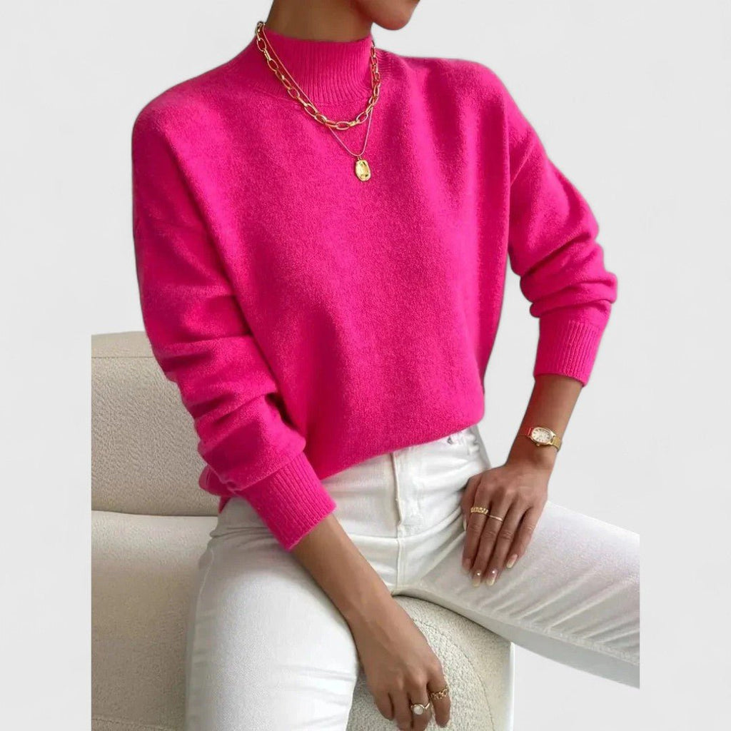 Women's sage green roll neck jumper
