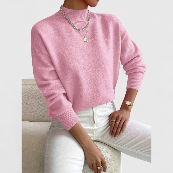 Women's sage green roll neck jumper