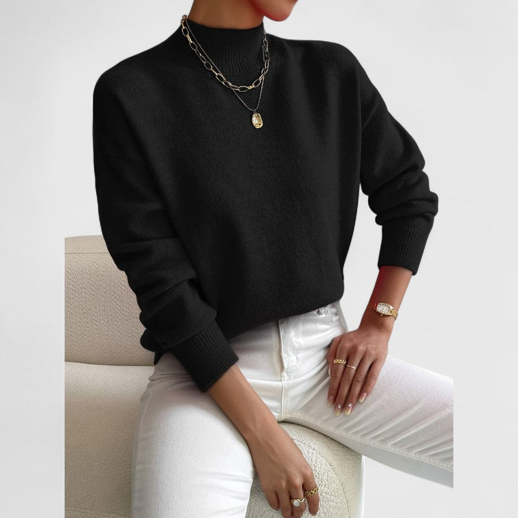 Women's sage green roll neck jumper
