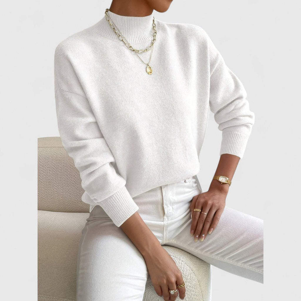Women's sage green roll neck jumper