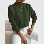 Women's sage green roll neck jumper