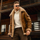 Men's Shearling-Style Aviator Winter Jacket