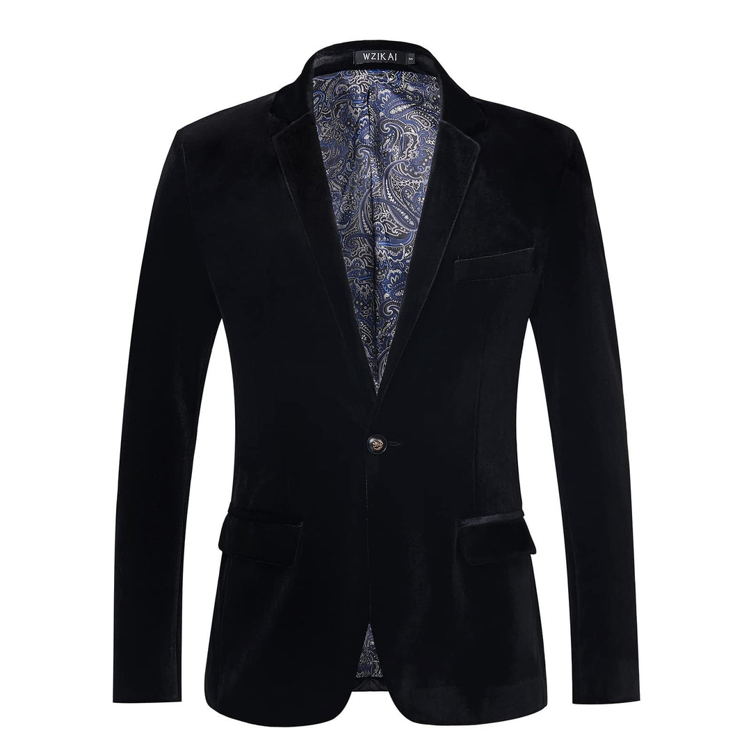 Men's Tailored Velvet Tuxedo Jacket with Satin Lapels