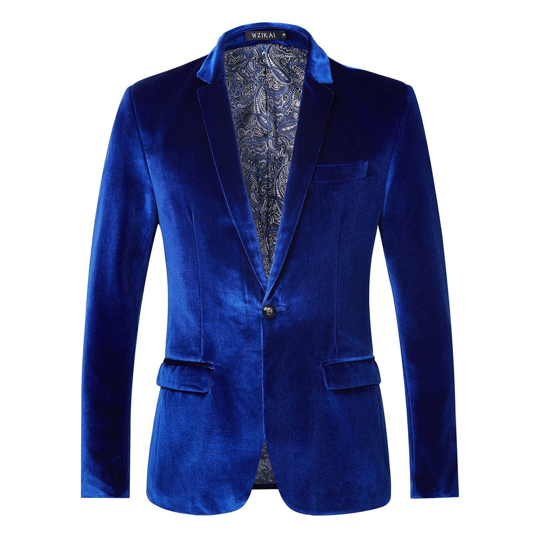 Men's Tailored Velvet Tuxedo Jacket with Satin Lapels