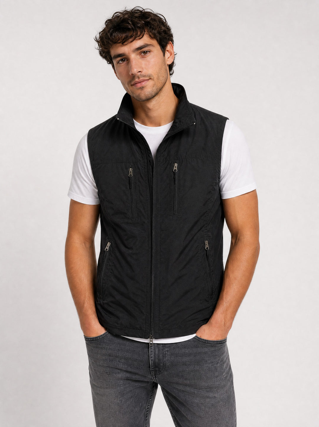 Men's Zip-Front Bodywarmer in black