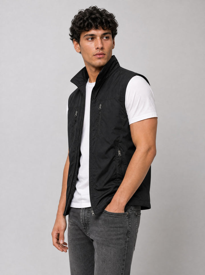 Men's Zip-Front Bodywarmer in black