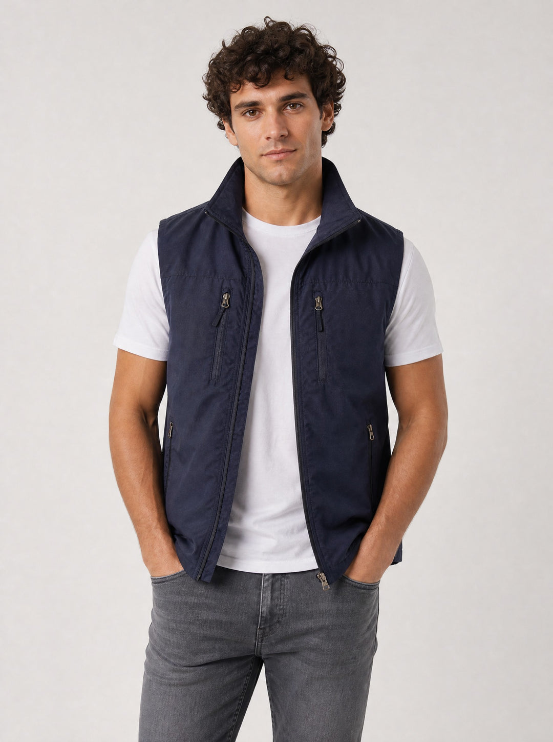 Men's Zip-Front Bodywarmer in navy