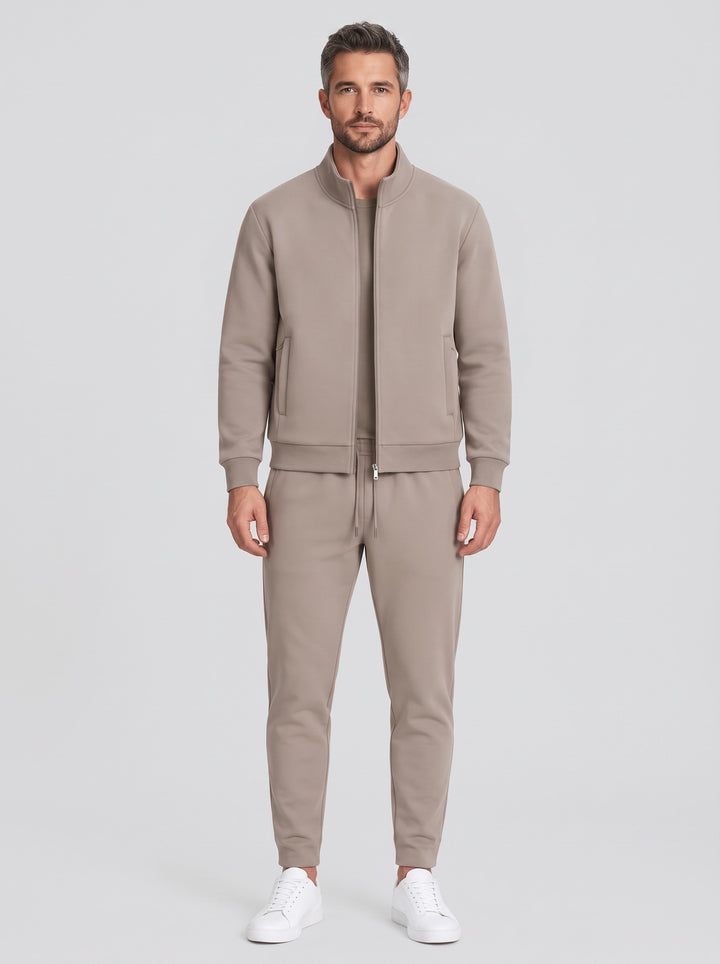 Men's Bomber Tracksuit Set in khaki