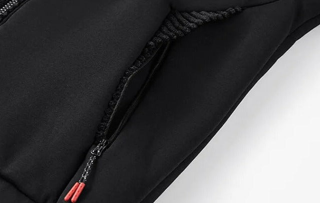 Men's Borg Lined Hooded Tracksuit Set