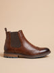 Men's Brogue Chelsea Boots in dark brown