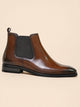 Men's Burnished Chelsea Boots in brown