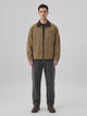 Men's Canvas Barn Jacket with Corduroy Collar in brown