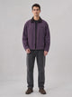 Men's Canvas Barn Jacket with Corduroy Collar in purple