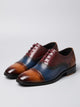 Men's Multi-Tone Perforated Cap Toe Oxford Shoes in blue