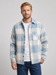 Men's Checked Flannel Overshirt in blue