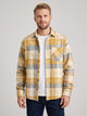 Men's Checked Flannel Overshirt in yellow