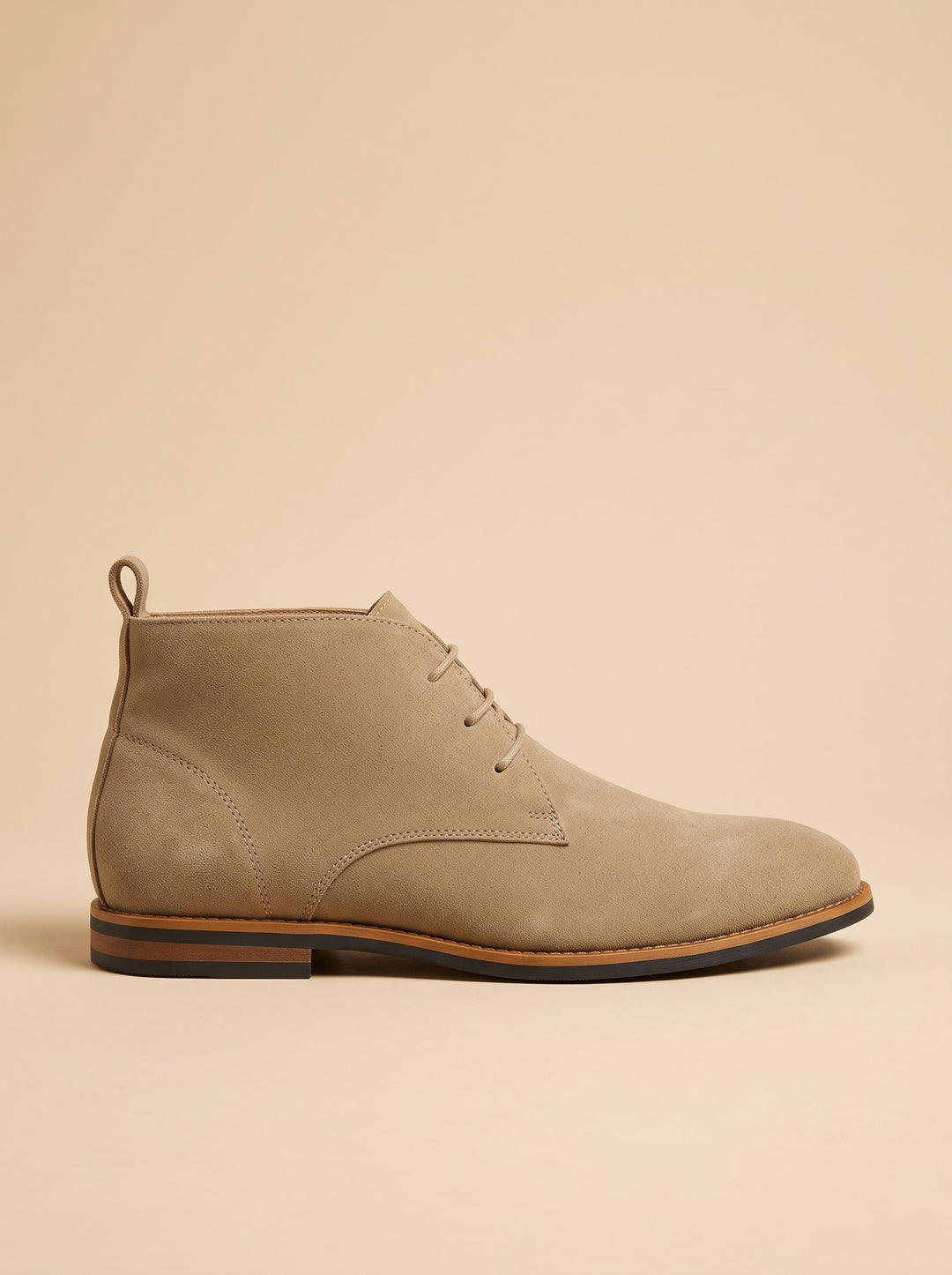 Men's Faux Suede Desert Boots in beige