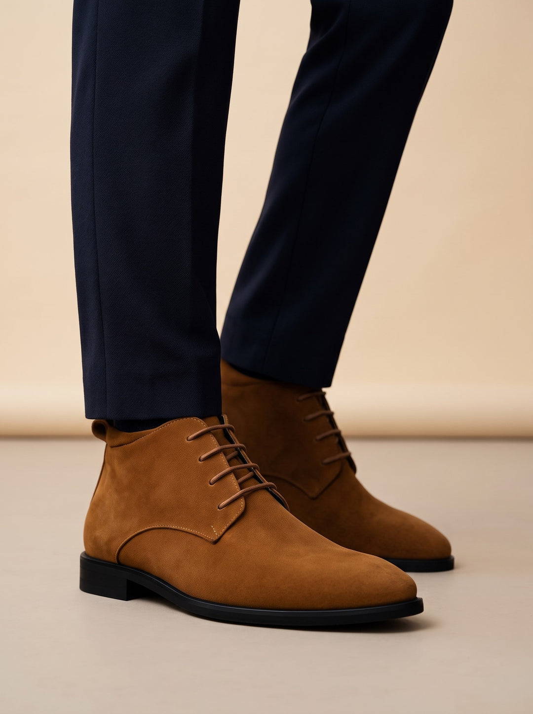 Men's Faux Suede Desert Boots in brown