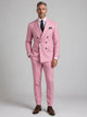 Men's Double-Breasted Two-Piece Suit in pink