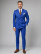 Men's Double-Breasted Two-Piece Suit in royal blue