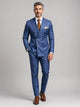Men's Double-Breasted Two-Piece Suit in steel blue