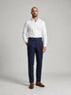 Men's Double Pleat High Waist Trousers in navy