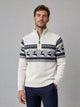 Men's Fair Isle Half-Zip Jumper in white