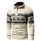 Men's Fair Isle Reindeer Half-Zip Jumper