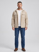 Men's Fleece Lined Corduroy Shirt Jacket in beige