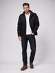 Men's Fleece Lined Utility Jacket in black